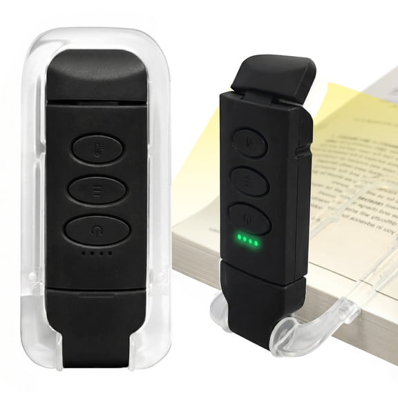 DAYBETTER Reading Light, Rechargeable Book Light Clip On for Reading in Bed, 3 Color Modes, 5 Brightness Levels, Portable Night Light for Bookworms, Kids,Black