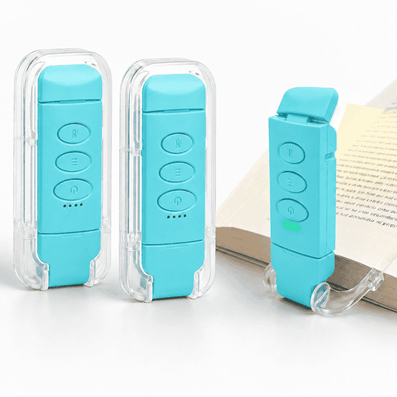 DAYBETTER Reading Light, Rechargeable Book Light Clip On for Reading in Bed, 3 Color Modes, 5 Brightness Levels, Portable Night Light for Bookworms, Kids,Blue(2pack)