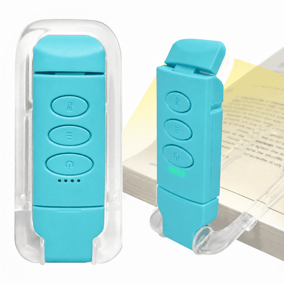 DAYBETTER Reading Light, Rechargeable Book Light Clip On for Reading in Bed, 3 Color Modes, 5 Brightness Levels, Portable Night Light for Bookworms, Kids,Blue