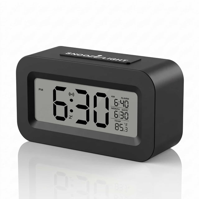 DAYBETTER Rechargeable Digital Alarm Clock with Large Display Showing ...