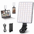 thumbnail image 1 of DAYBETTER Selfie Light, 60 LED Phone Light with Front & Back Clip, Rechargeable Video Light with 3 Modes for Phone, iPhone, iPad, Laptop, TikTok, Makeup, Live Stream, Vlog, Black, 1 of 8