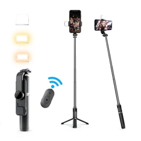 DAYBETTER Selfie Stick with LED Light & Wireless Remote Control, Portable Phone Tripod for Iphone/Android