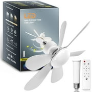 DAYBETTER Socket Fan Light, 20.5in Ceiling Fans with Lights and Remote,1900 Lumens Dimmable 6 Blades Screw in Ceiling Fan for Bedroom Living Room Cloakroom Kitchen Garage, White
