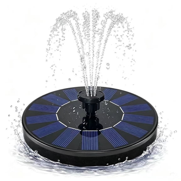 DAYBETTER Solar Fountain Pump, 6.3 inch Floating Solar Powered Water Fountain Pump with 5 Nozzles Heads for Bird Bath, Garden, Pond, Pool, Outdoor (1.4W)