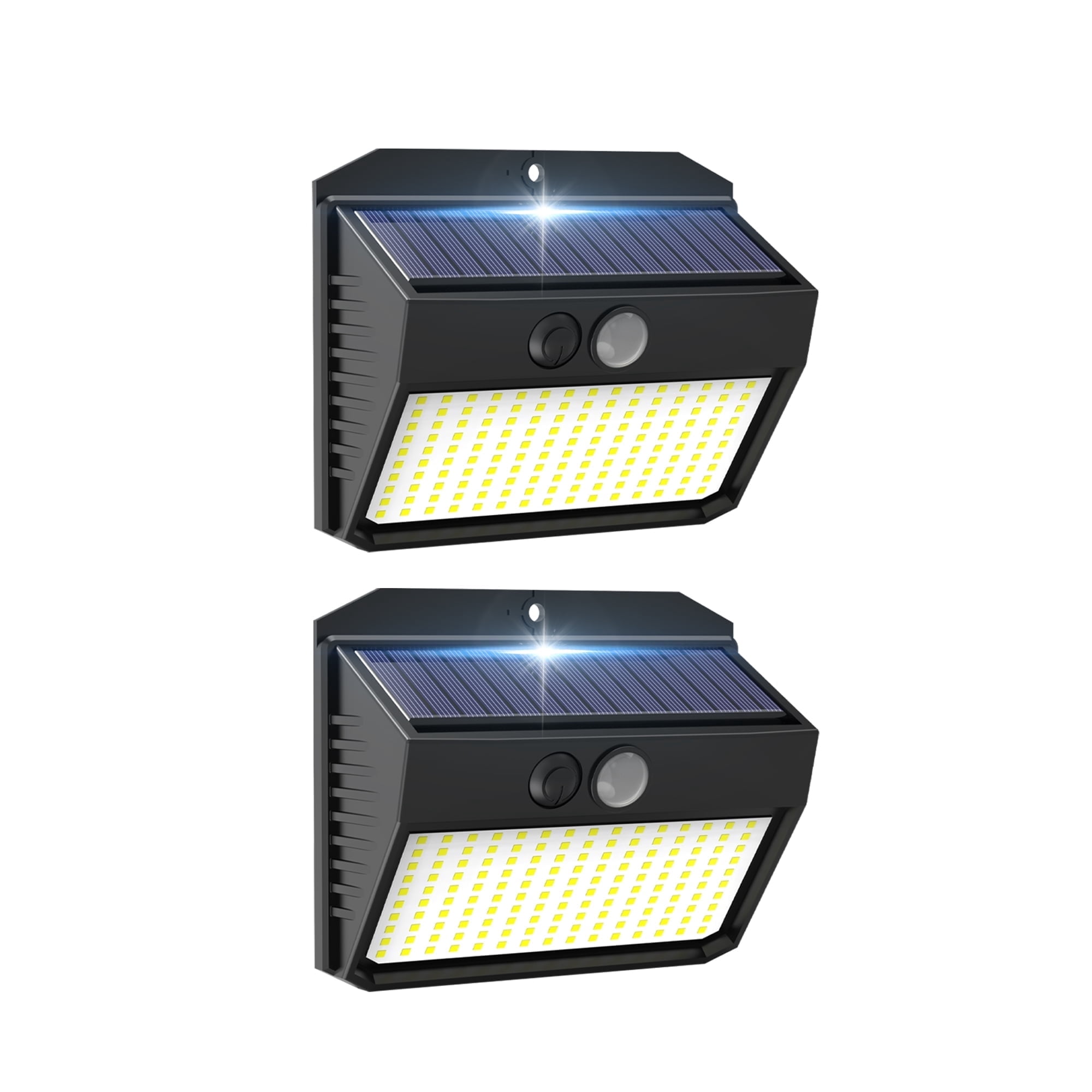 DAYBETTER Solar Lights 150 LED with Lights Reflector and 3 Lighting Modes, Solar Flood Light,IP65 Waterproof,LED Solar Fence Lighting for Garden Yard Patio Deck, 270°Wide Angle,2 Pack