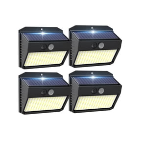 DAYBETTER Solar Lights 150 LED with Lights Reflector and 3 Lighting Modes, Solar Flood Light,IP65 Waterproof,LED Solar Fence Lighting for Garden Yard Patio Deck, 270°Wide Angle,4 Pack