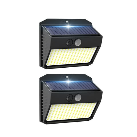 DAYBETTER Solar Lights 150 LED with Lights Reflector and 3 Lighting Modes, Solar Flood Light,IP65 Waterproof,LED Solar Fence Lighting for Garden Yard Patio Deck, 180°Wide Angle,2 Pack
