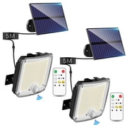 VOLIVO Solar Lights Outdoor,318LED,5 Modes Split Motion Sensor Outdoor Lights with Remote Control,IP65 Waterproof,180°Wide Angle Outdoor Solar Lights for Yard,P