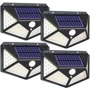 DAYBETTER 4 Pack Solar Lights Outdoor, 100 LED Solar Security Lights with 3 Modes, IP65 Waterproof Solar Motion Sensor Lights, 270° Wide Angle Flood Wall Lights
