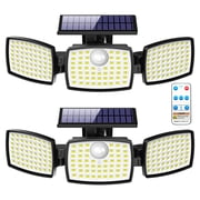 DAYBETTER Solar Outdoor Lights,179 LED Motion Sensor Outdoor Lights,3 Adjustable Heads Security Lights,IP65 Waterproof,270°Wide Angle Flood Wall Light with 3 Mo