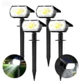thumbnail image 1 of VOLIVO Solar Outdoor Lights, 64 LEDs, 3 Brightness Modes, Dusk to Dawn Sensor, Waterproof, Decorative for Yard Patio Garden Walkway,4pack, White, 1 of 7