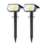 DAYBETTER Solar Outdoor Lights, IP65 Waterproof 64LEDs Solar Spot Lights, for Garden Yard Patio Landscape Walkway2pack -White