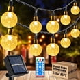 thumbnail image 1 of DAYBETTER Solar Outdoor String Lights, 85FT 200LED Crystal Globe Lights with 8 Lighting Modes, Waterproof Patio Lights for Garden Yard Party Decor (Warm White), 1 of 9