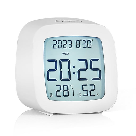 DAYBETTER Square Digital Alarm Clock , Multi-Functional Bedside Clock Mini Clock , Large Display, Snooze, Time,Temperature, for Living Room, Bedroom, Office