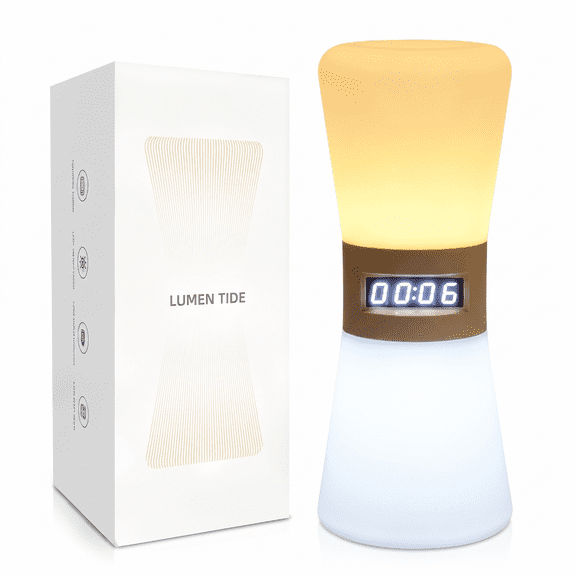 DAYBETTER Touch Bedside Night Light,Multi-Color Dimmable with Warm White Lights,Smart Nightstand Small Lamp for Bedroom Living Room Home Decor