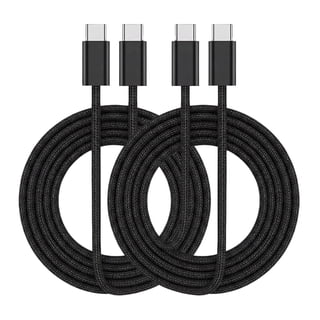 MOSENSE USB C to USB C Cable 6ft (2 Pack), 60W Fast Charging & Data Transfer, Durable Braid Charging Cable for Phones, Tablets & Laptops, Black