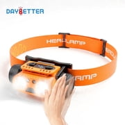 DAYBETTER Rechargeable LED Headlamp, 500LM, 9 Modes, Motion Sensor, 90 Degree Adjustable, Waterproof for Camping Hiking Fishing