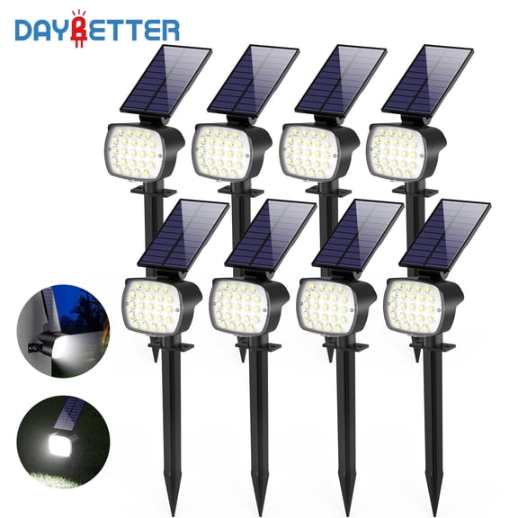 DAYBETTER Outdoor Solar Lights,3 Modes Ground Spotlights for Garden Yard Landscape Path Lighting