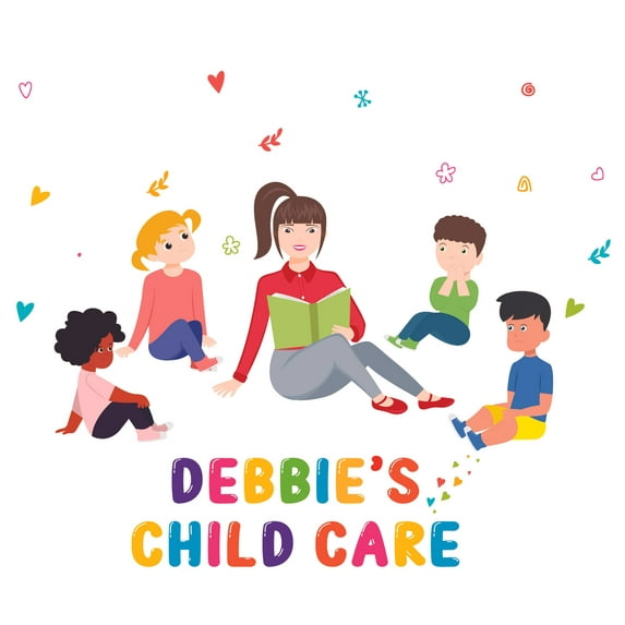 DAYCARE - Customized Name Wall Lettering Art Decoration Daycare Kids Playroom Design Vinyl Adhesive Wall Decal - Removable Multicolored Decor Teacher & Children Design Wall Decor Sticker 24" x 30"