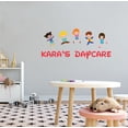 thumbnail image 1 of DAYCARE - Easy To Apply Customized Name Lettering Art Multicolored Happy Kids Design Removable Kids Playroom Child Care Wall Decal Sticker - Adhesive Mural Art Daycare Wall Decoration 20" x 8", 1 of 3