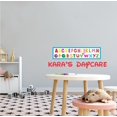 thumbnail image 1 of DAYCARE - Removable Personalized Name Lettering Art Daycare Decoration English Alphabet Multicolored Design Vinyl Wall Decal - Kids Playroom Adhesive Educational Wall Décor Sticker 20" x 8", 1 of 3