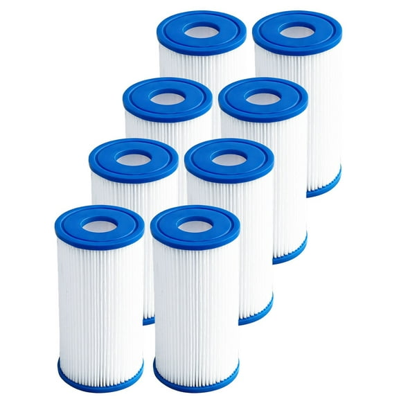 DAYEAR Ice Bath Filter 5" x 2.5" (8 Pack) Cold Plunge Filter 20 Micron Pleated Sediment filtrage Replacement for Ice Bath Tub Hot Tub
