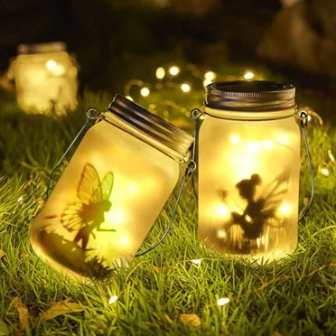 DAYEH Solar Mason Jar Lights, Waterproof Fairy String Lights for Patio & Garden Decoration