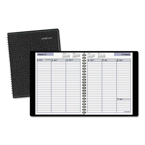 DAYMINDER WEEKLY PLANNER, 8 3/4 X 6 7/8, BLACK, 2019