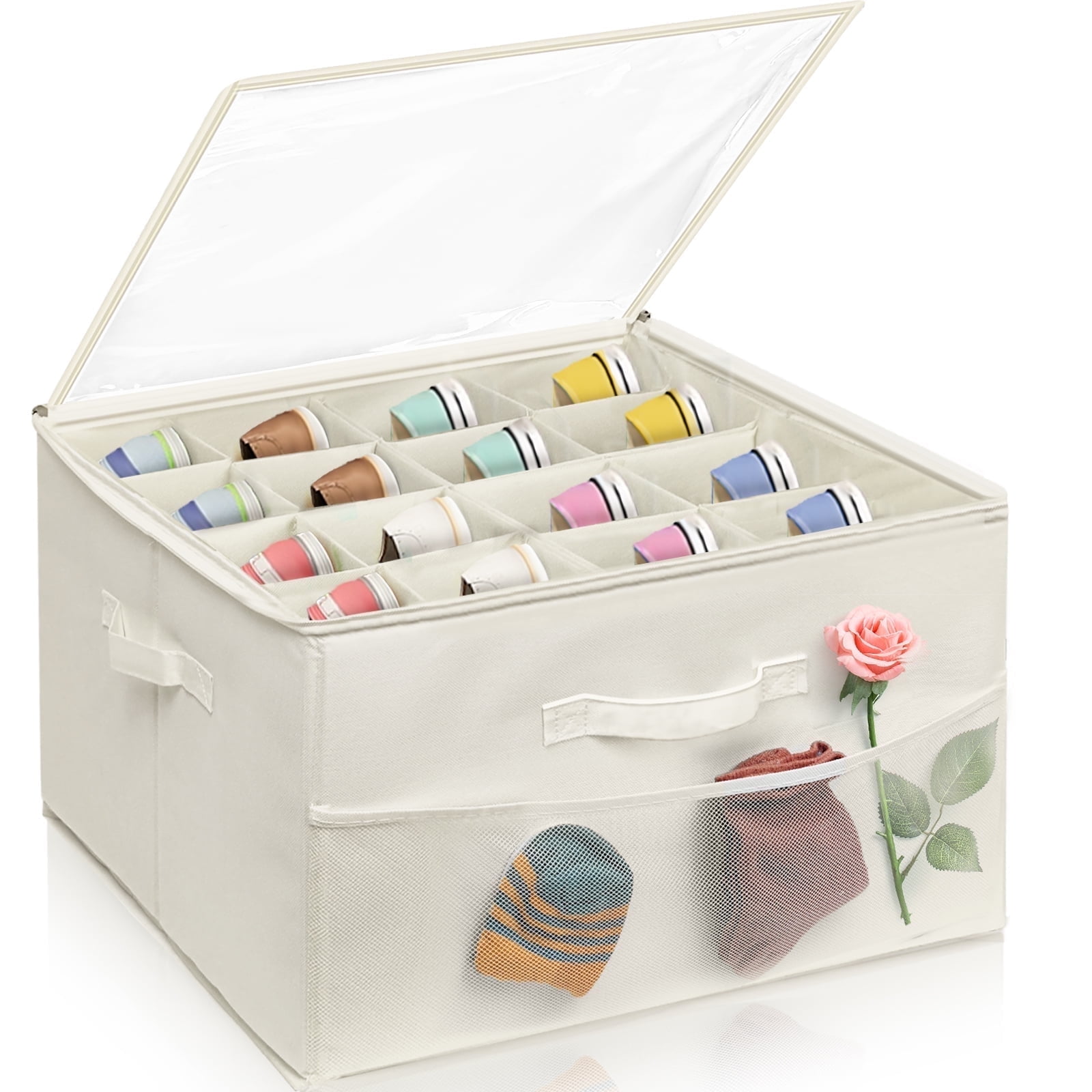 16+ Sewing Organizer Box DAYOOH 1 Pack Oxford Shoes Organizer for Closet Stackable Shoe Storage