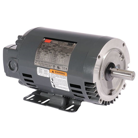 Dayton 1-1/2 HP General Purpose Motor, 3-Phase, 3450 Nameplate RPM, Voltage 208-230/460, Frame 56HCZ - 31TU25