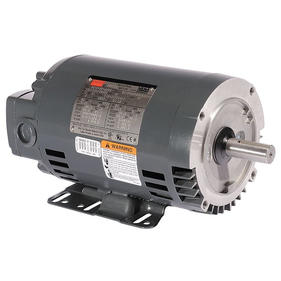 Dayton 1-1/2 HP General Purpose Motor, 3-Phase, 3450 Nameplate RPM, Voltage 208-230/460, Frame 56HCZ - 31TU25