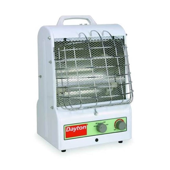 Portable Electric Heater, 15 in L x 11 1/2 in W x 11 in D, 1500W/900W/600W, 120V AC, White
