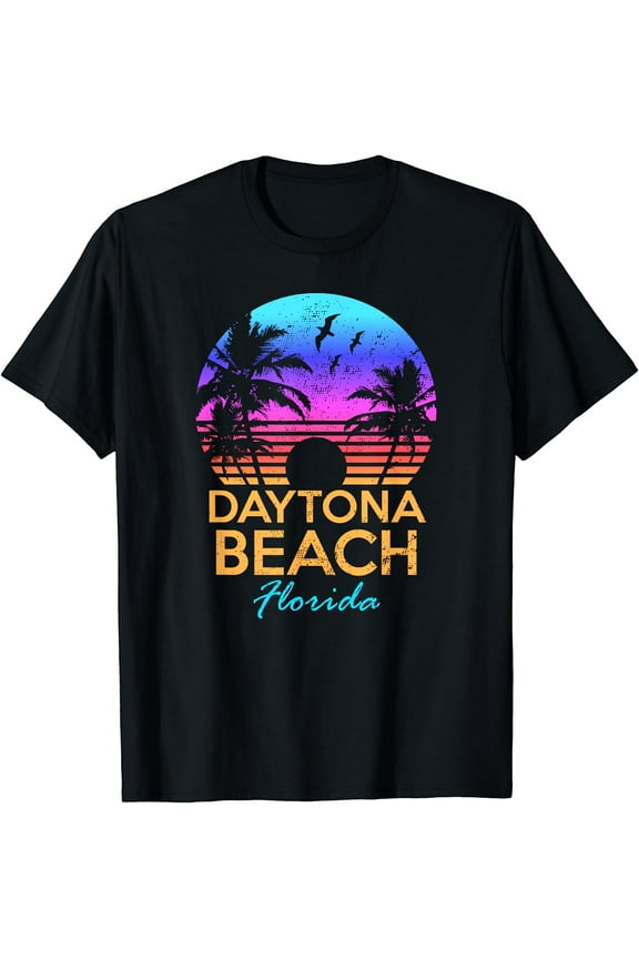 DAYTONA BEACH FLORIDA Vintage Sunset Summer Vibe Graphic T-Shirt