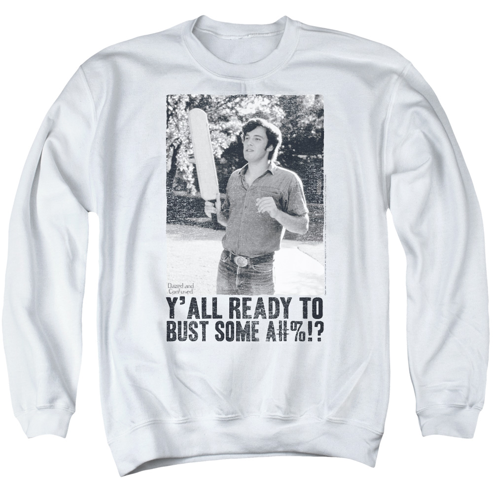 DAZED AND CONFUSED/PADDLE ADULT CREWNECK SWEATSHIRT WHITE 3X