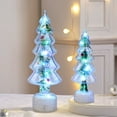 thumbnail image 1 of DAZLUTE 2PCS Christmas Tree Tabletop with Light, Battery Operated Mini Xmas Tree for Home Decorations (Wave Design), 1 of 9