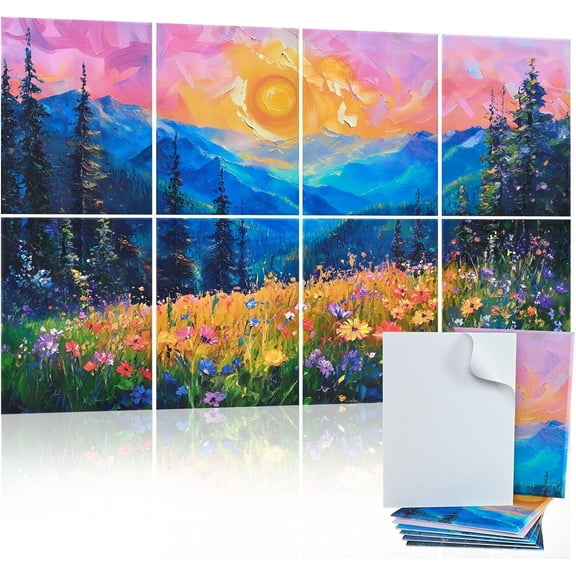 DAZLUTE 8 Pack Soundproof Wall Panels Acoustic Panels Self-Adhesive Sound Proofing Panels High Density Art Sound Panels for Acoustic Treatment, Home, Studio, Gaming Room