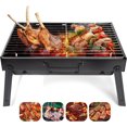 thumbnail image 1 of DAZLUTE Folding Portable BBQ Charcoal Grill, Stainless Steel Small Charcoal Grill, BBQ Grill for Outdoor Backyard Camping Picnics Beach, 1 of 10