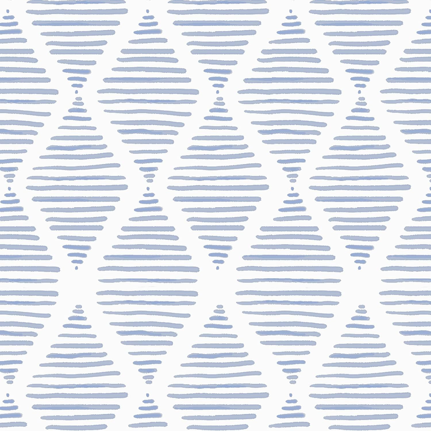 DAZLUTE Geometric Peel and Stick Wallpaper 17.3" x 590" Striped Wallpaper Blue and White Contact Paper Geometric Wallpaper Self Adhesive Removable Stripe Wallpaper