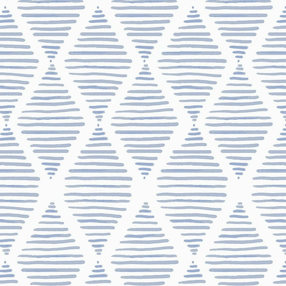 DAZLUTE Geometric Peel and Stick Wallpaper 17.3" x 590" Striped Wallpaper Blue and White Contact Paper Geometric Wallpaper Self Adhesive Removable Stripe Wallpaper