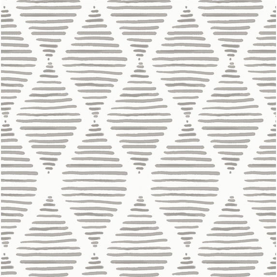 DAZLUTE Geometric Peel and Stick Wallpaper Striped Wallpaper Geometric Self Adhesive Removable Wallpaper Grey and White Contact Paper 17.3in x 590in