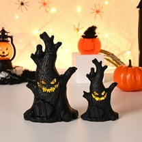DAZLUTE Halloween Tree Lights Haunted Face LED with Glowing Face Halloween Decoration for Home Party Table Haunted House(2 Pack)