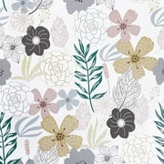DAZLUTE Light Color Self Adhesive Wallpaper, Colorful Peel and Stick Wallpaper 17.7" x 590",Removable Contact Paper for Bathroom Livingroom