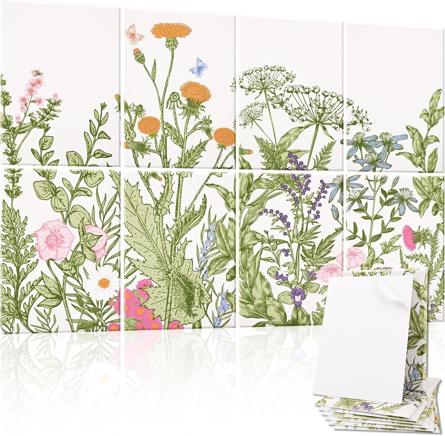 DAZLUTE Soundproof Panels Acoustic Wall Panels , Art Sound Absorbing Panels, Flowers Acoustical Wall Panel, Decorative Sound Absorbing Panels for Home & Office(48 X 32 Inches)