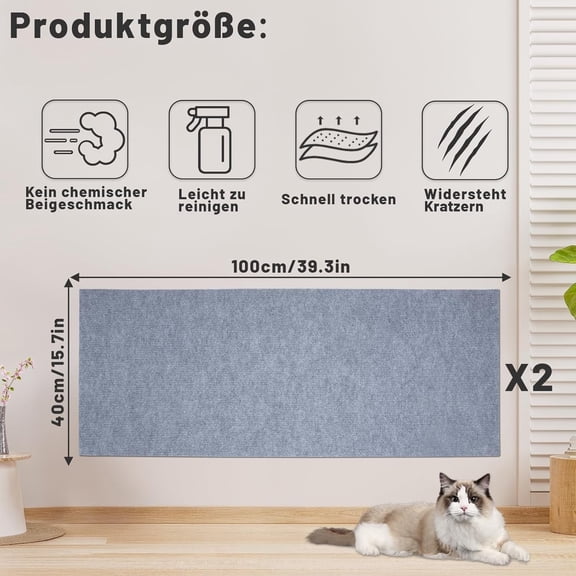 DAZUINIAO Cat Scratching Pad with Adhesive Tape 2 Count