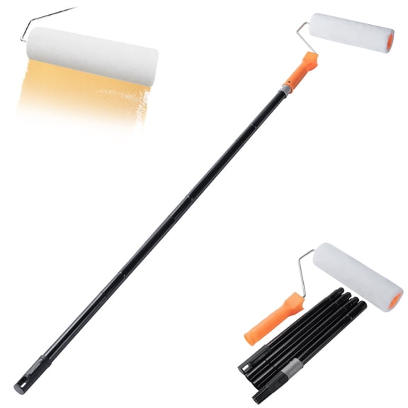 DAZUINIAO Paint Roller Kit with 3 FT Extension Pole, Detachable Stainless Steel Handle Paint Roller Set for Walls, Ceiling and Home Interior Painting,Home Improvement Tool