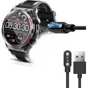 DAZZLE- Compatible with Jdcrsj Military Smart Watch Charger, Magnetic USB Replacement Charger Compatible for Jdcrsj S66, Bvlrksc, Nehcovbo S66 Military Smart Watch Black, for S66 Watch