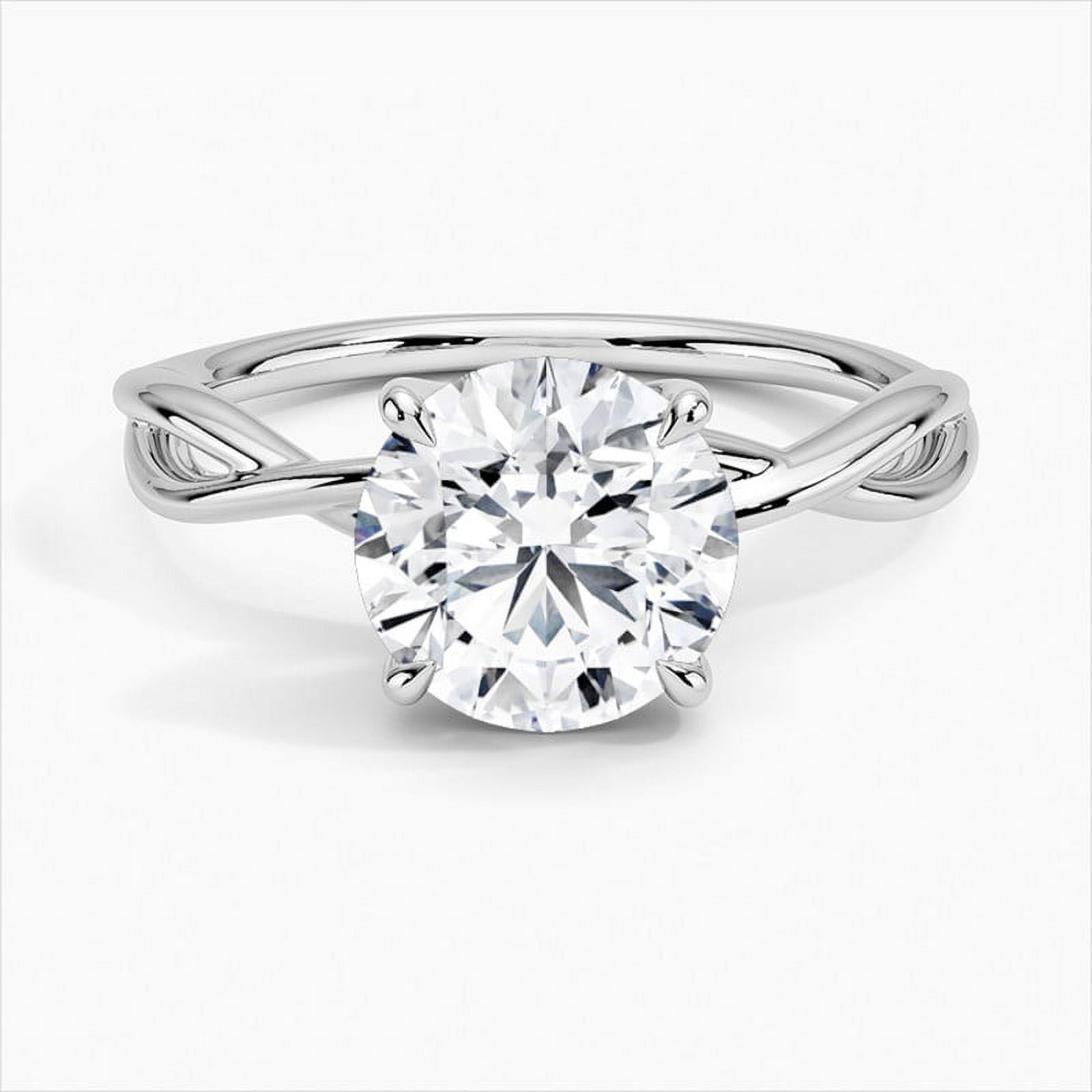 DAZZLE Jewel 1.9 Ct Round Cut Brilliant Diamond Rings - 14K White Gold ...