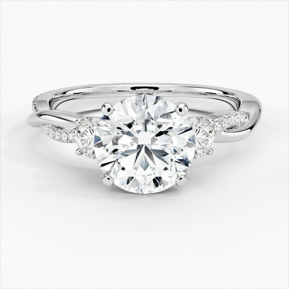 Dazzle Jewel 14K White Gold Plated Rings - 1.9 Ct Brilliant Round Cut Diamond Rings - Beautiful Criss Cross Engagement Wedding Rings for Women's - Gorgeous Anniversary Rings - Valentine's Day Gifts