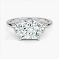 thumbnail image 1 of Dazzle Jewel 14K White Gold Plated Rings for Her - 1.9 Ct Princess Cut Diamond Wedding Rings - Forever Diamond Ring for Women's - Bridal Stacking Engagement Diamond Ring - Daily Wear Fine Jewelry, 1 of 3