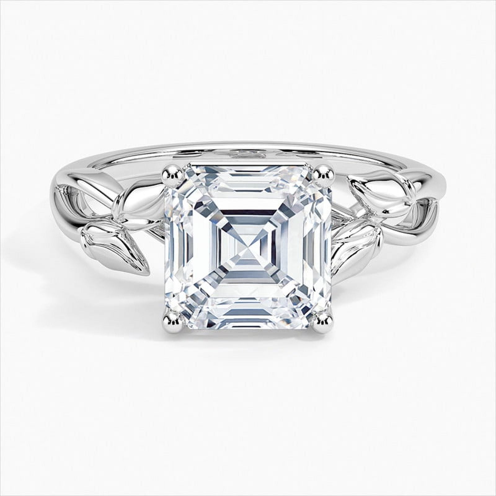DAZZLE Jewel 14K White Gold Plated Rings Gifts - 1.9 Ct Asscher Cut ...